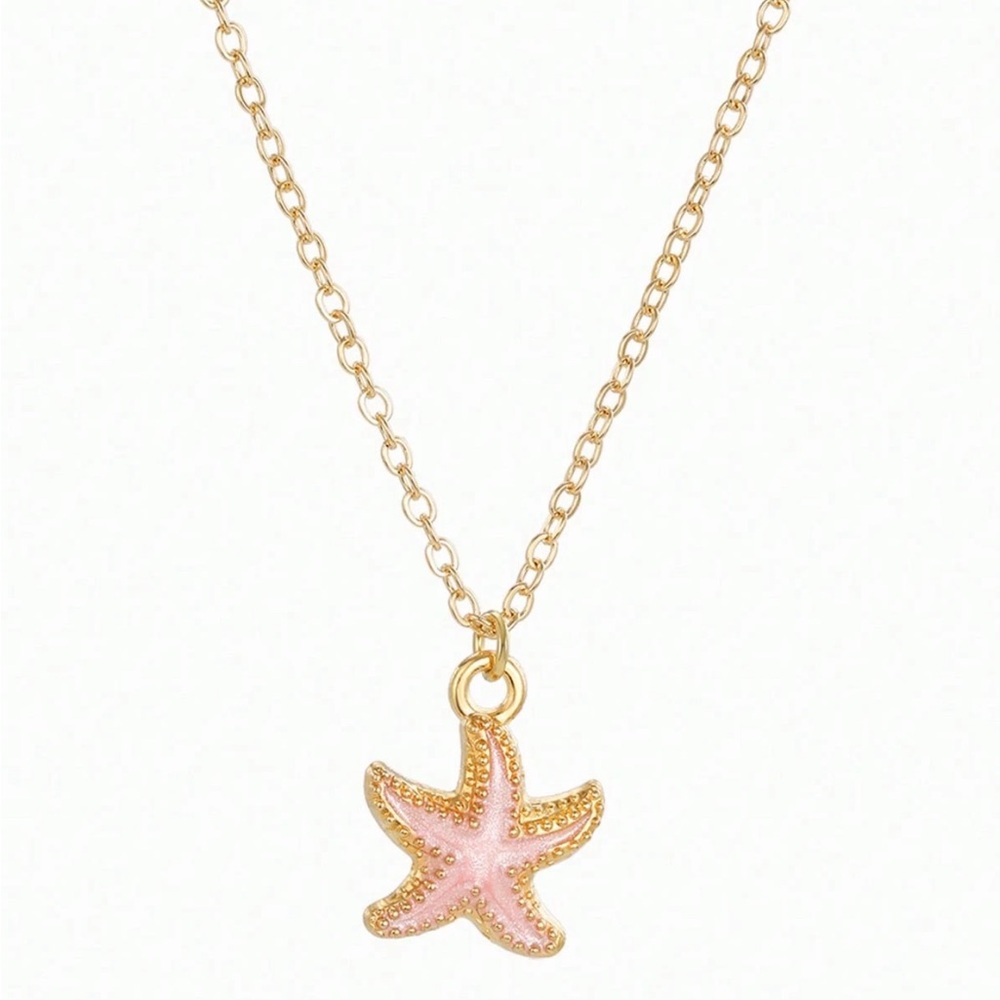 Pink Starfish Necklace
